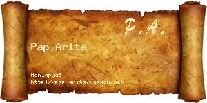 Pap Arita névjegykártya